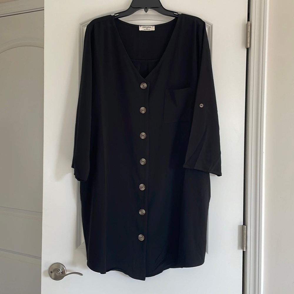 New w/o Tags Zenana Button Down Dress